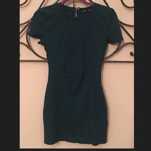 EXPRESS, hunter green mini dress